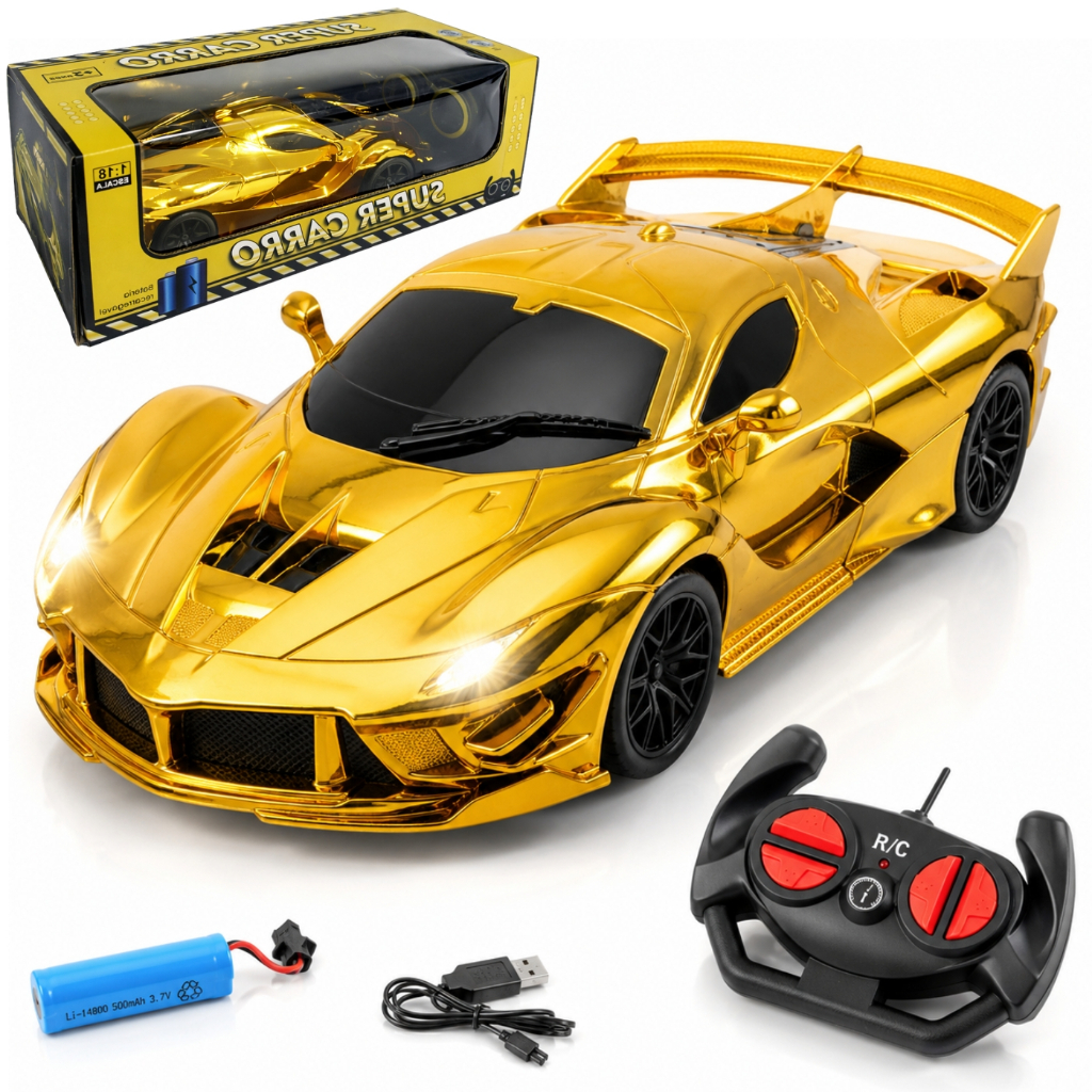 Carrinho Controle Remoto Recarregavel Super Carro Metalizado