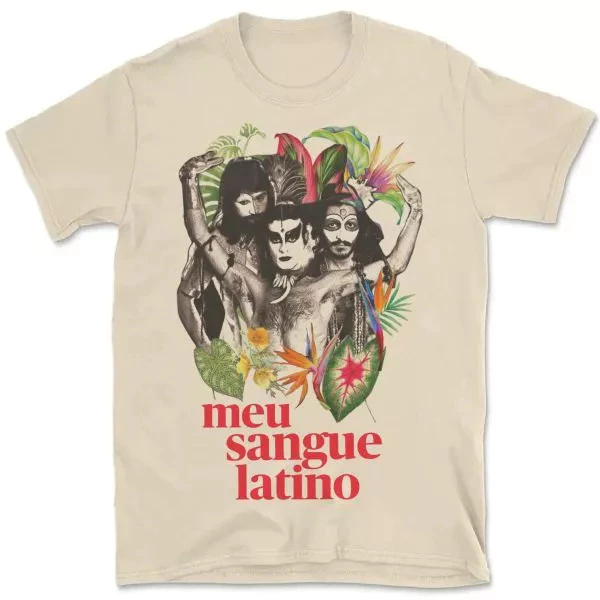 Camiseta Vintage Unissex 100% Algodão MPB Música Ney Matogrosso Secos & Molhados Sangue Latino