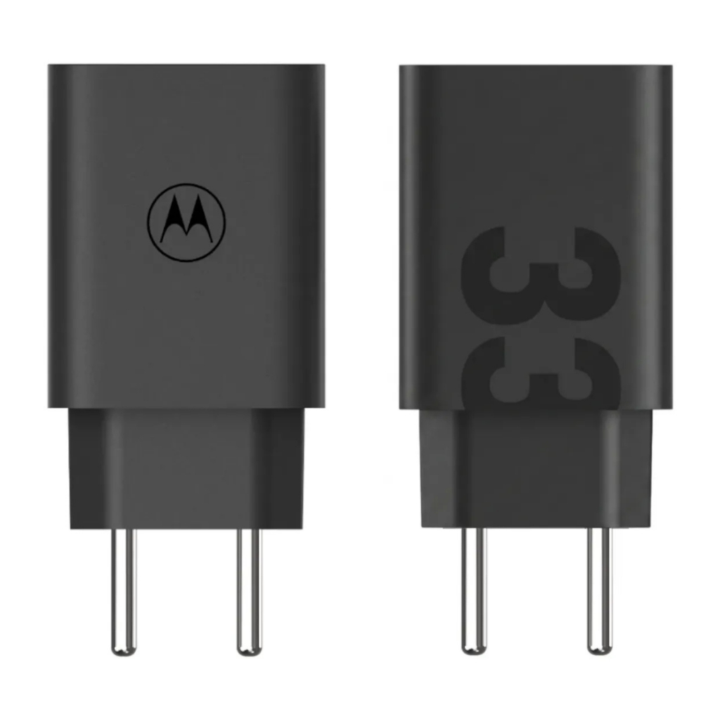 Carregador Fonte MOTOROLA Turbo Power 33W USB-C Carregamento Rápido Preto Origin