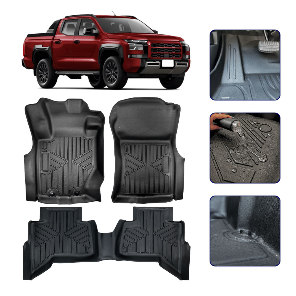 Tapete Bandeja para L200 All New Triton Katana 2025 26 2027 Borda Elevada 3D - Linha Premium