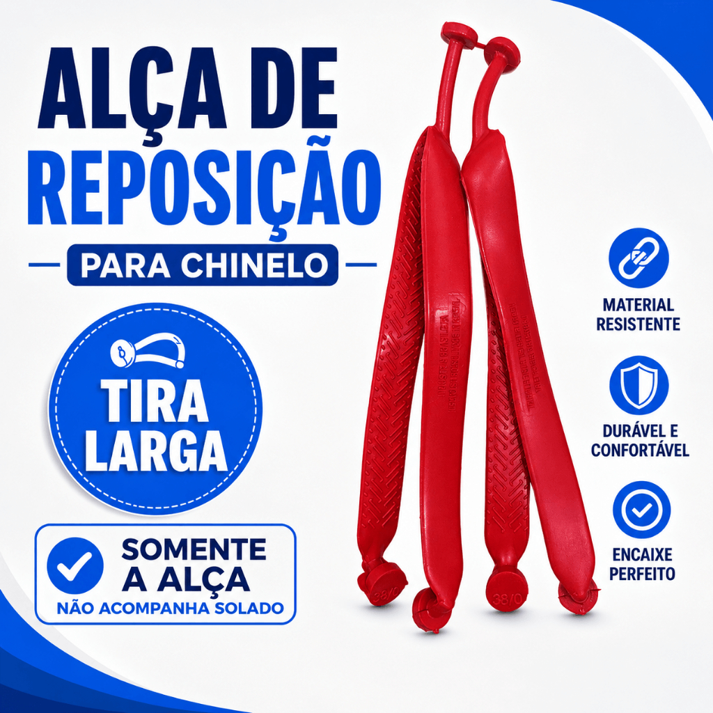 Alça Vermelha Para Chinelo Masculino Correia Cabresto Reposição