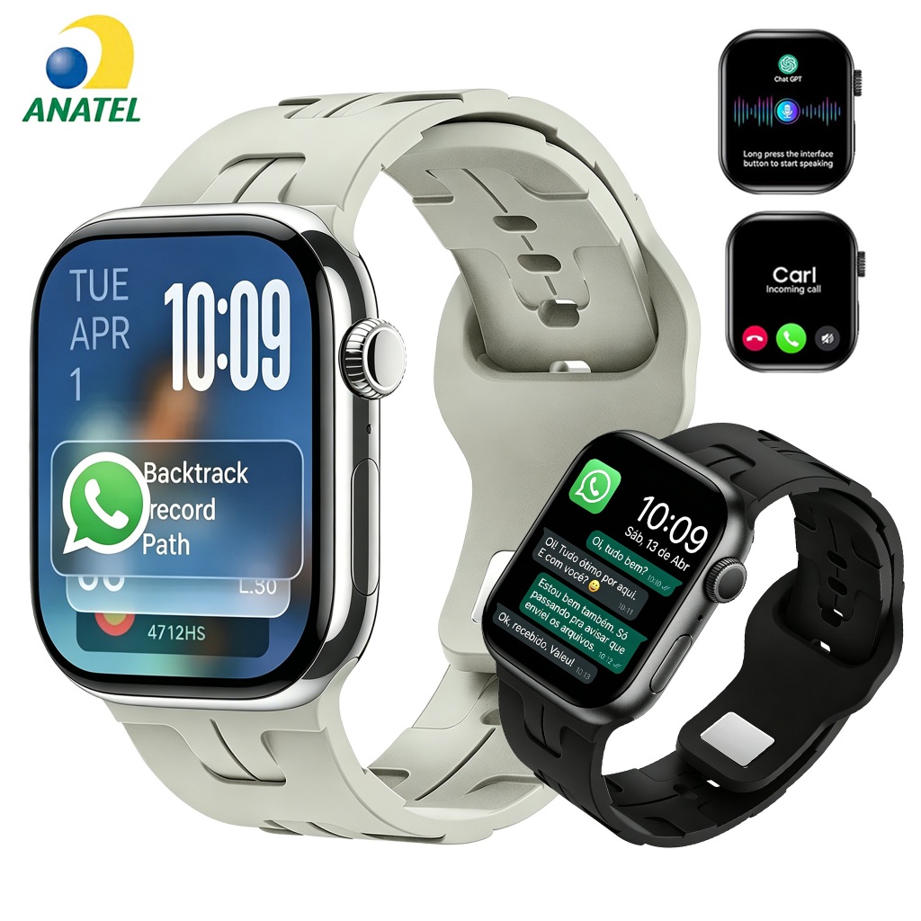 38MM Smartwatch X55Pro Mini Relógio Smartwatch NAVO 2026 Serie 10 Ilha Dinamica Nfc Bussola Calculadora Chat GPT