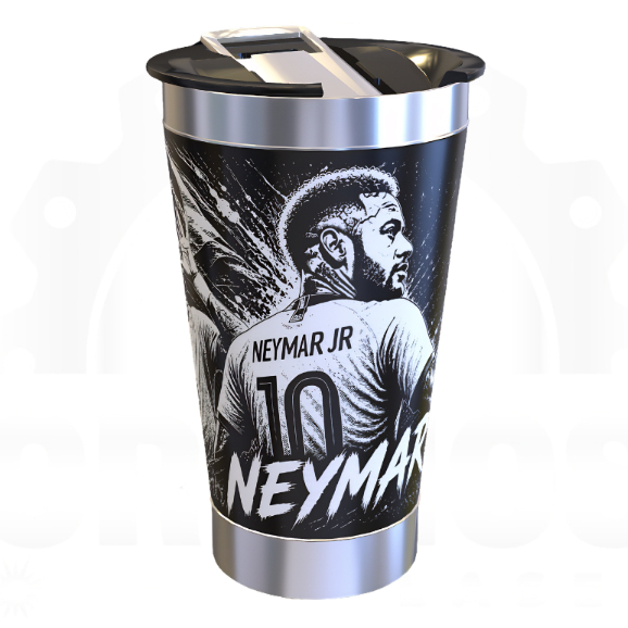 Copo Térmico Neymar Jr 2026 Personalizado Caneca Futebol com Tampa  Presente para Torcedor Copa do Mundo Brasil