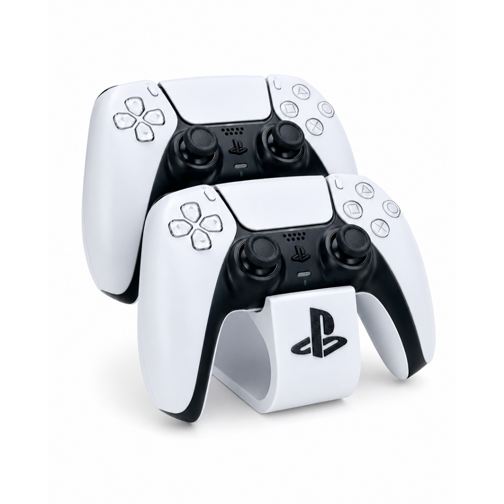 Suporte Duplo para Controle PS5 | Organizador de Mesa Gamer | Base para 2 Controles DualSense