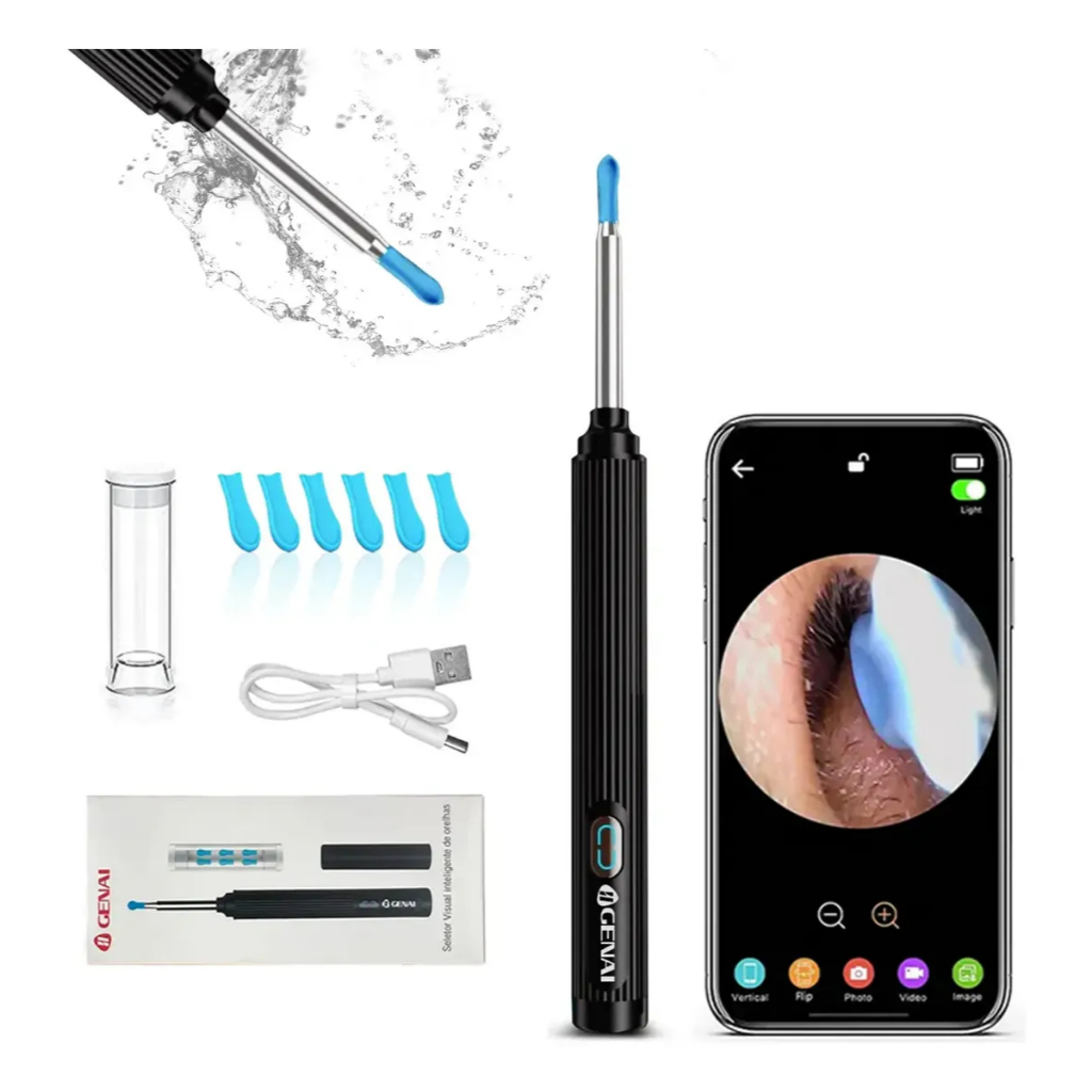 Aparelho Limpeza Ouvido Orelha Mini Câmera Universal Wifi