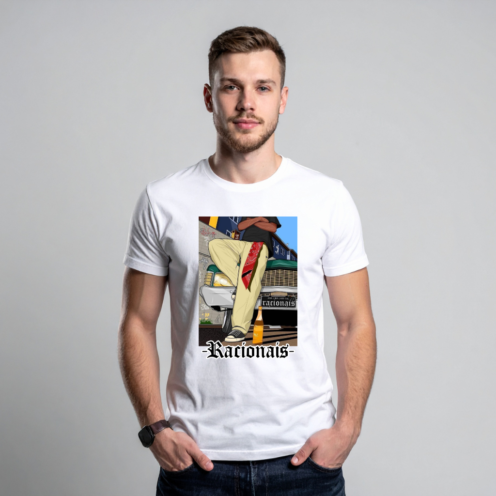 Camiseta Camisa Blusa Estampada Racionais Mcs Rap Nacional Hip Hop Mano Brown Moda         MASCULINA