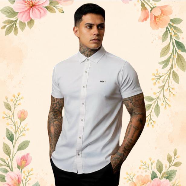Camisa Masculina Viscose com Elastano - Casual Leve e Confortável | Florarbolt