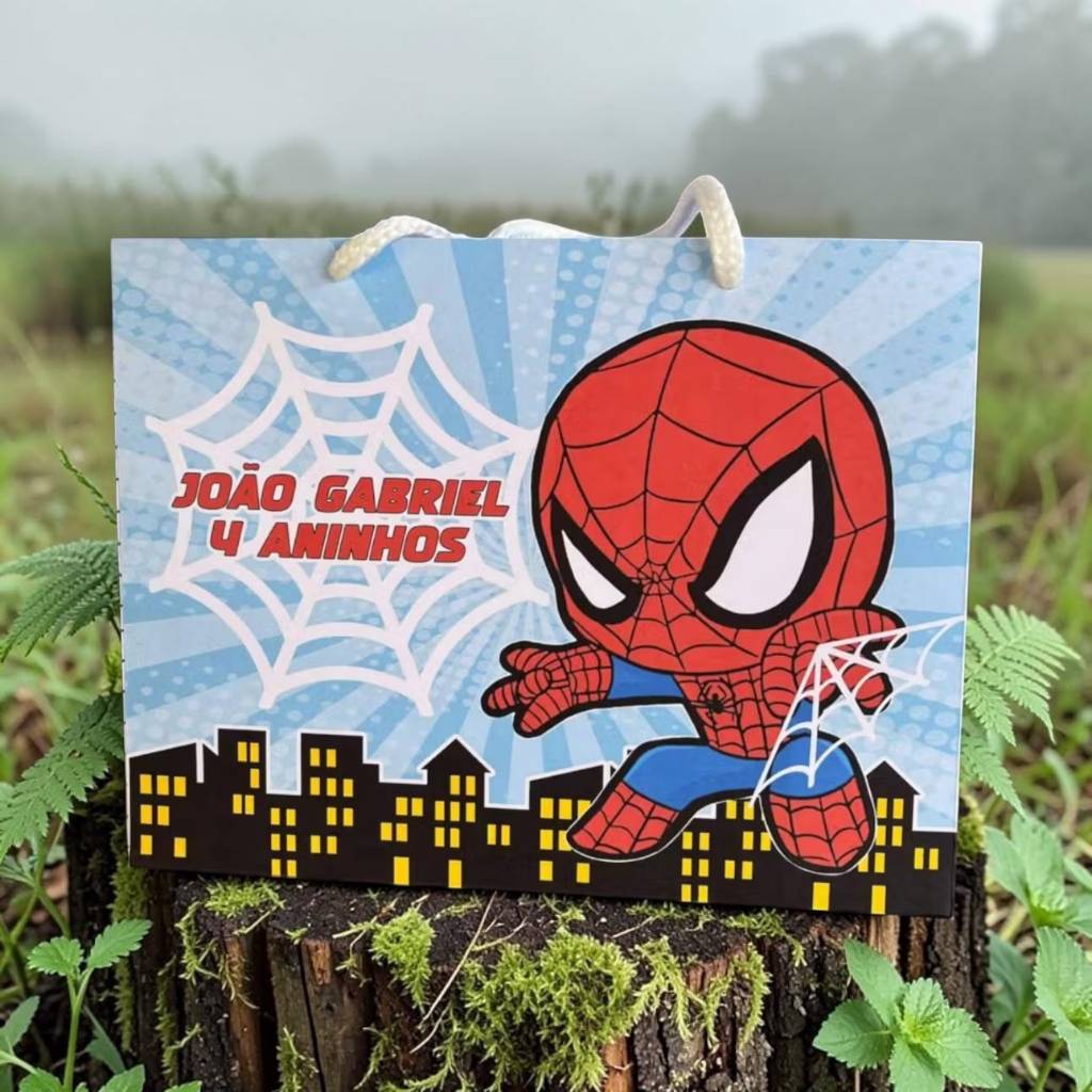 Sacolinha Homem Aranha Personalizado l Sacolinha l Lembrancinha l Mimos l Aniversário Spiderman