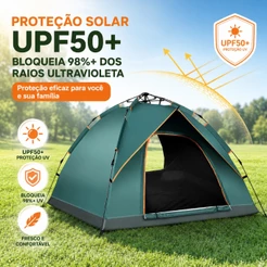 barraca de acampamento Automática 4 Pessoas - Tenda Portátil Para Acampamento Fácil Instalação