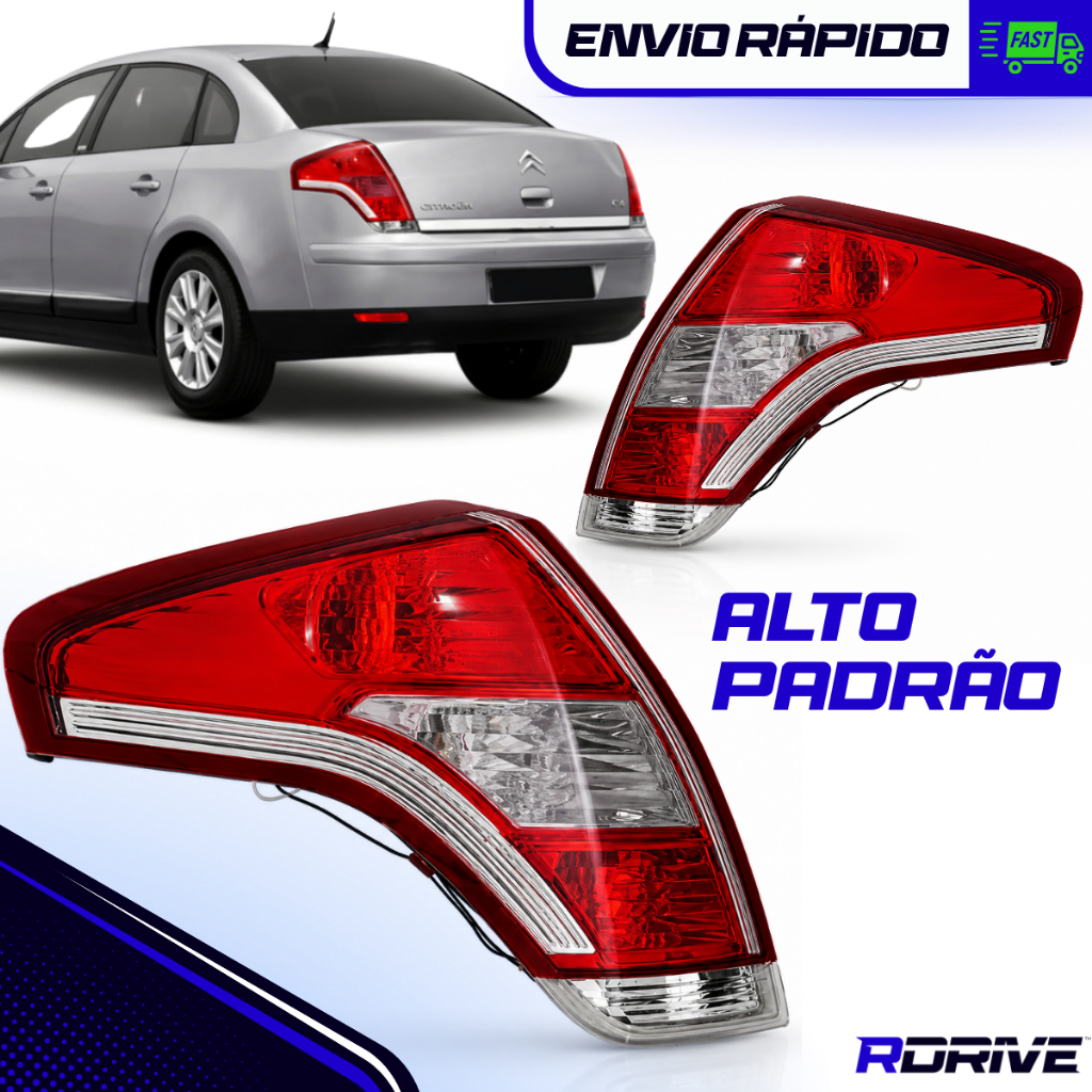 Lanterna Traseira C4 Pallas Sedan 2008 a 2014 Com Soquete Direito ou Esquerdo ou Par Citroen