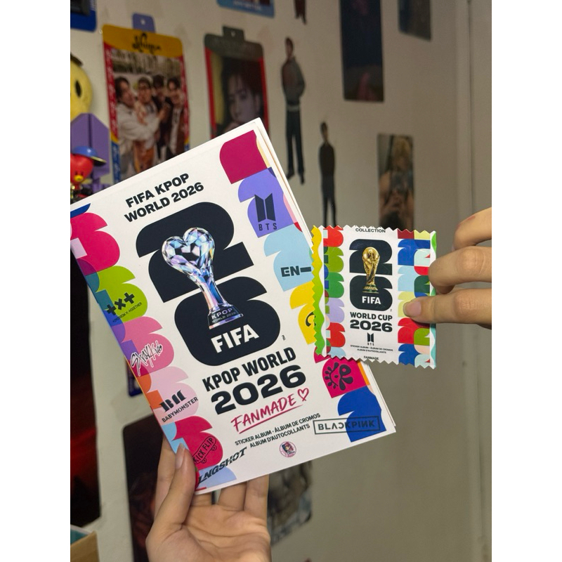 Álbum de Figurinhas KPOP COPA DO MUNDO 2026 Fanmade + de 65 Stickers (ler a descrição)