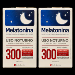 Kit 2 und Melatonina União Química Frasco 300 comprimidos