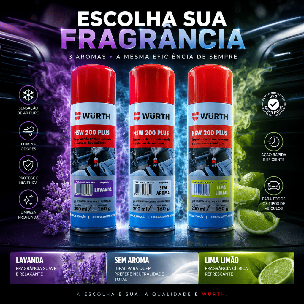 Limpador De Ar Condicionado Plus Wurth Hsw 200