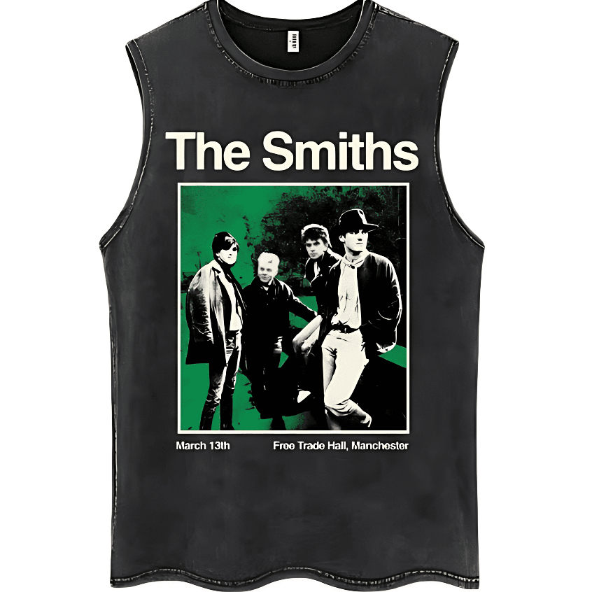 Camiseta Regata Machão The Smiths Free Trade Hall Manchester Algodão Adulto Masculino Camisa Cavada Academia Unissex