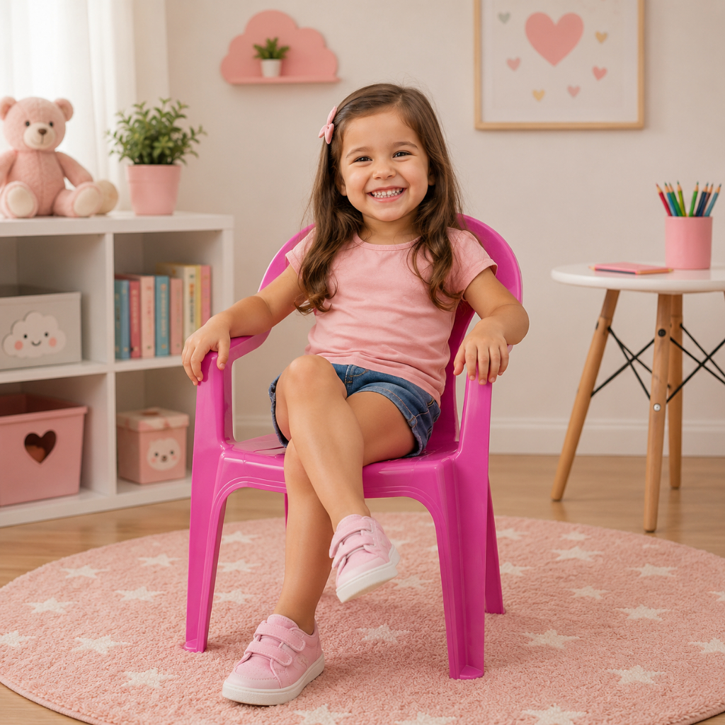 Kit Cadeirinha Infantil Quanto Menina Menino Rosa Azul Resistente