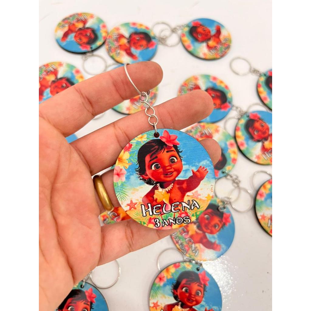 Kit Chaveiros Personalizados MDF Resinado p/ Lembrancinhas Aniversário, Chá de Bebê, Maternidade Temas Diversos