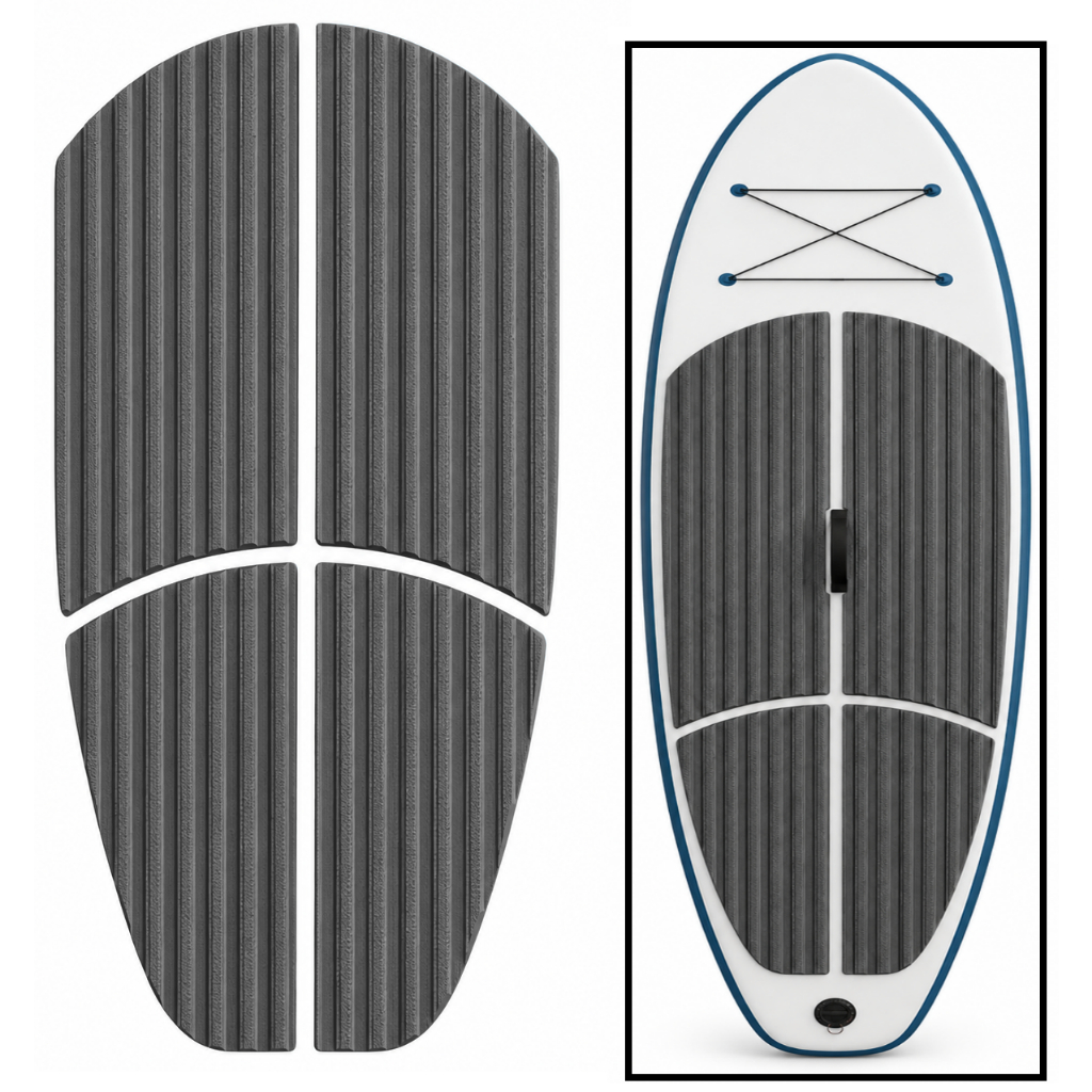 Deck Prancha Stand Up Paddle - Deck Antiderrapante Sup Cor Cinza