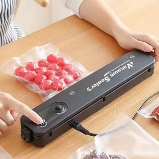 Seladora a Vácuo Doméstica com 10 Sacos Grátis 2 Modos: Vácuo + Selagem Simples para Carn…