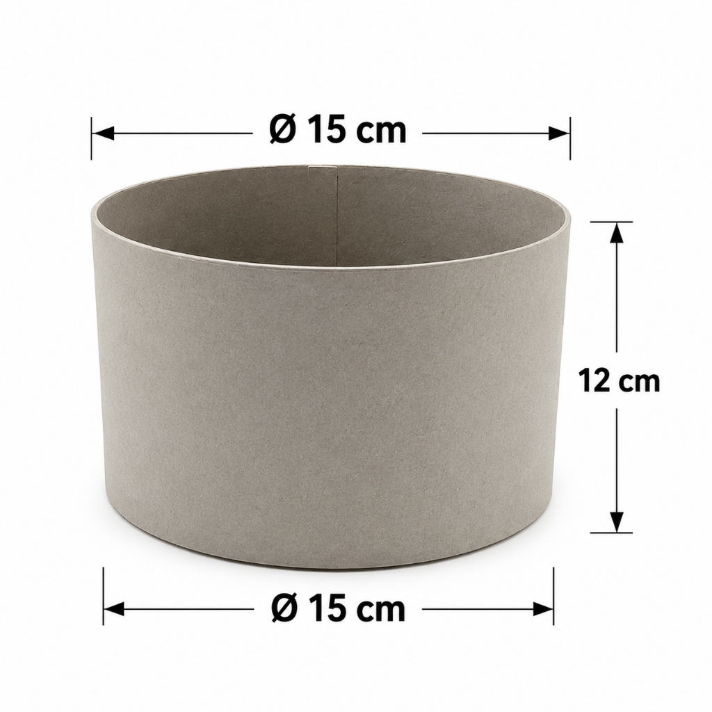 Kit 10 recortes p/ Caixas Redondas 15x12 Sem tampa Papelão Rígido | Corte a Laser | Fácil Montagem | Cartonagem