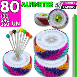 360/240/120/80 Alfinete Cabeça Colorida Para Costura Marcações Barra Calça Vestido