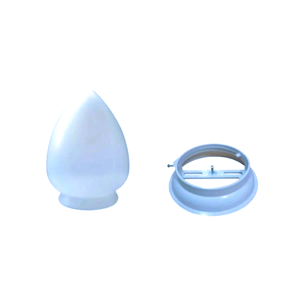Conjunto Globo PVC Tipo Pera e  Plafonier, com BocaL 10 Cm