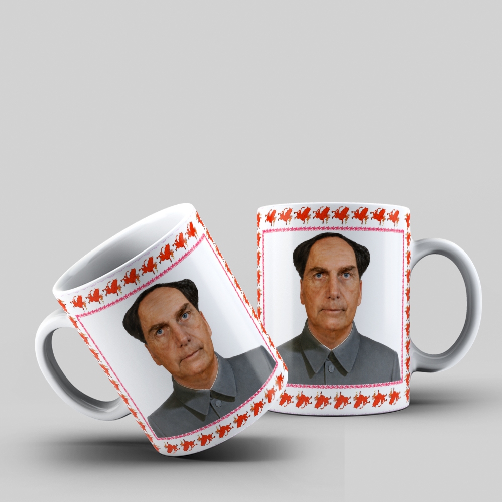 Caneca Meme Bolsonaro Mao Tse Tung Engraçada Presente Top