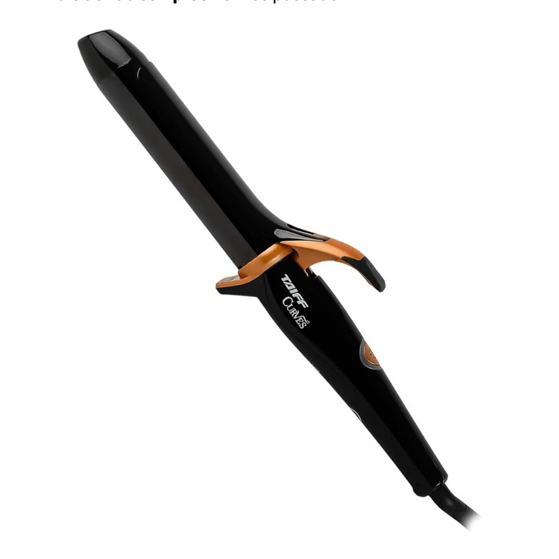Produto seminovo - Modelador de cachos 1 1/4” (32mm) Curves, Taiff, Bivolt, Preto, Modelador Curves 1 1/4", babyliss