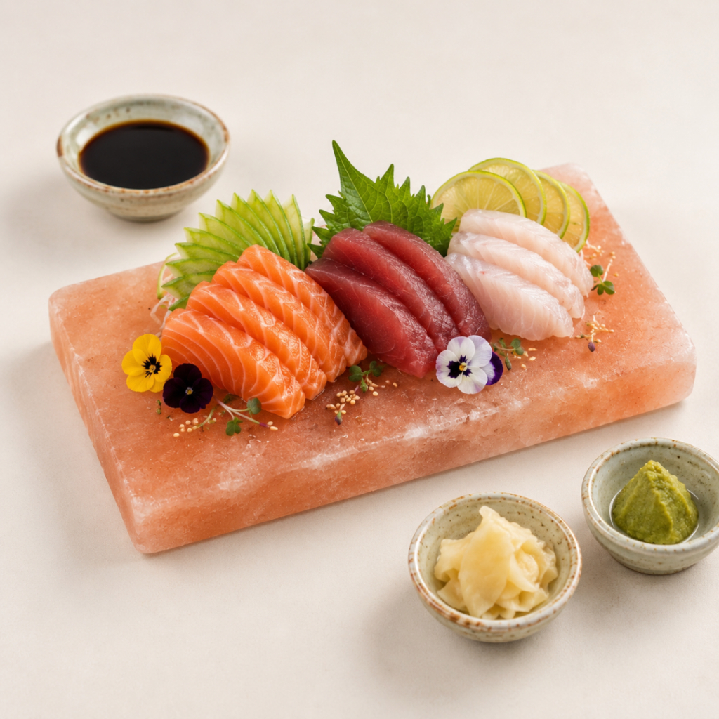 Pedra De Sal Rosa Himalaia 10x20cm Para Carnes Sushi Churrasco E Mesa Sofisticada Elegante