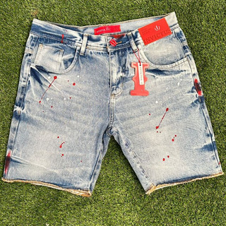 Bermuda Jeans Masculina Delaver  Barra Desfiada