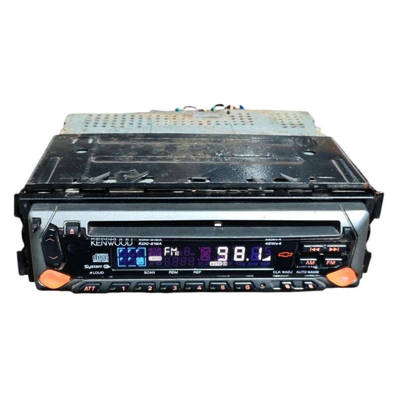 (USADO DETALHE) Rádio Automotivo Original Chevrolet GM Kenwood KDC 218AAM FM  CD 45WX4 12v