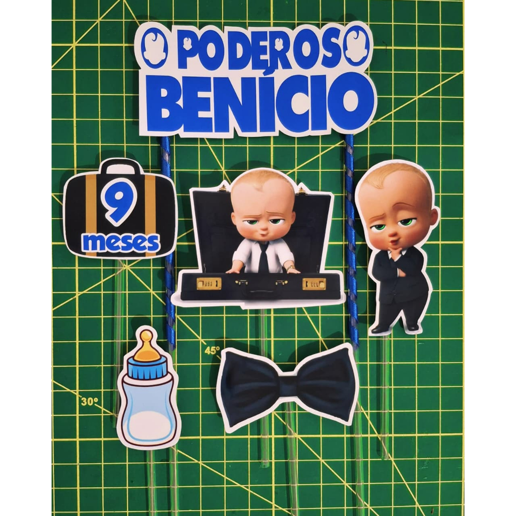 Topo de bolo Poderoso Chefinho / Topper personalizado Chefinha / Top de bolo para aniversário