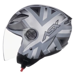 Capacete Masculino Aberto Asx City Air Kingdom Cinza Fosco