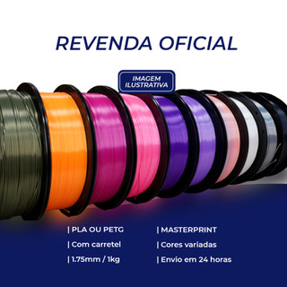 Filamento PLA/PETG MasterPrint Premium 1Kg Impressora 3D Várias Cores
