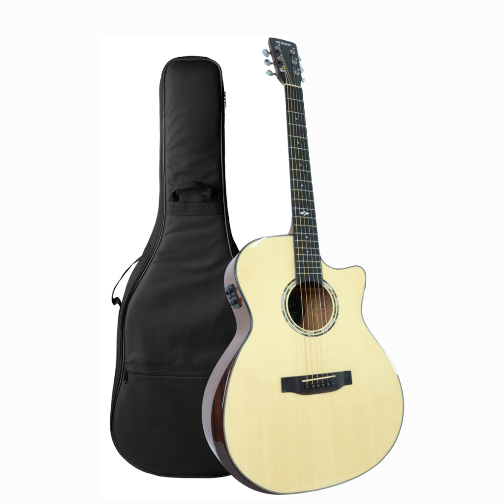 VIOLAO ELÉTRICO 41" SONN COM EQUALIZADOR + CAPA FOLK ACOLCHOADA AVS COM ALÇAS