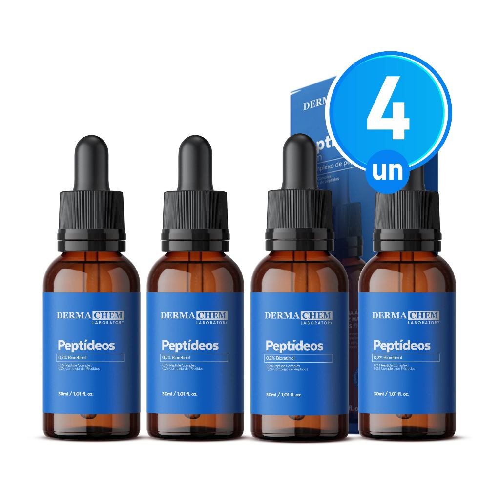 Kit 4 Sérum Anti Olheiras Peptídeos 30ml Efeito Lifiting Clareador Dermachem