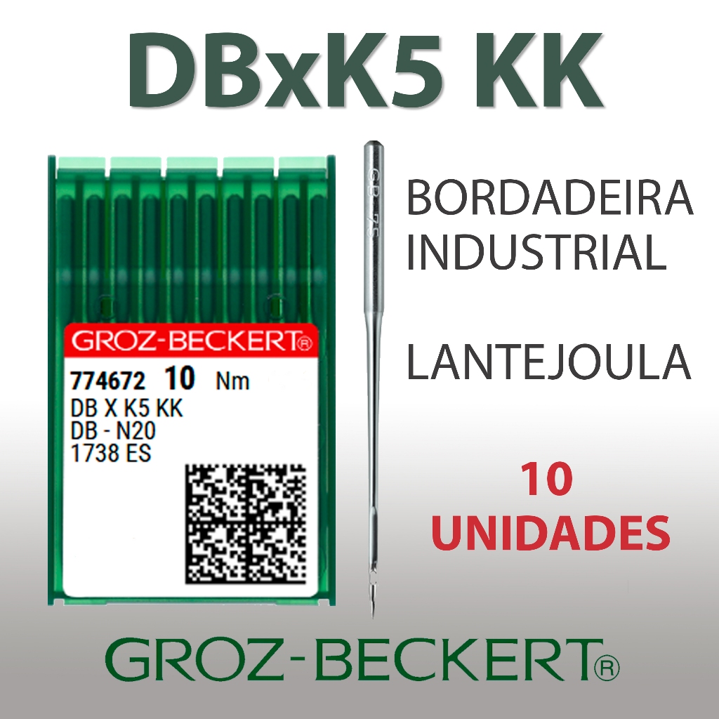 Agulha Groz-Beckert Bordadeira Industrial Lantejoula DBXK5 KK Tajima SWF Barudan