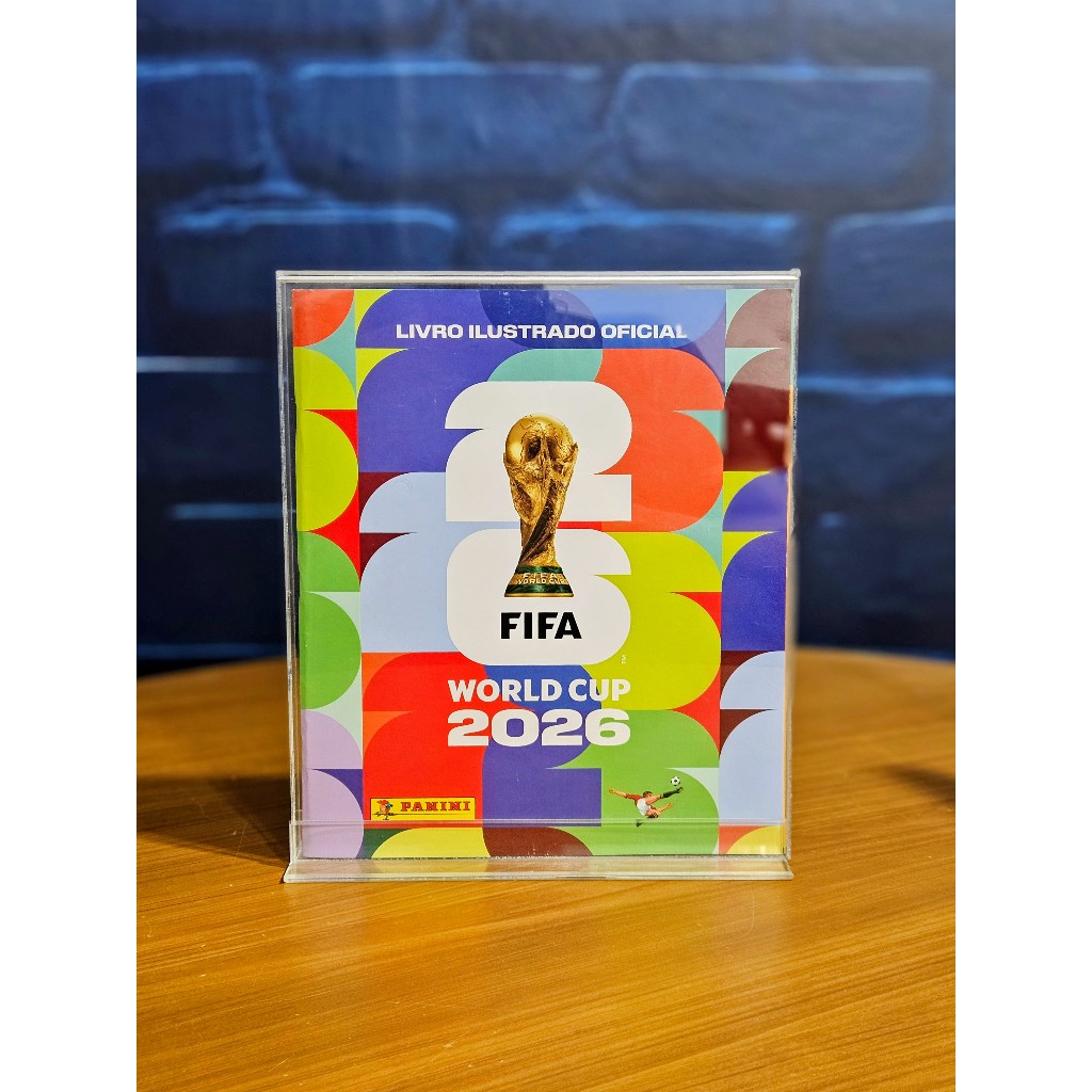 Display Acrílico Para Álbum De Copa Do Mundo 2026 Capa Simples Panini Estilo CGC Com Base - CGC-ACM-CS2026-DESK