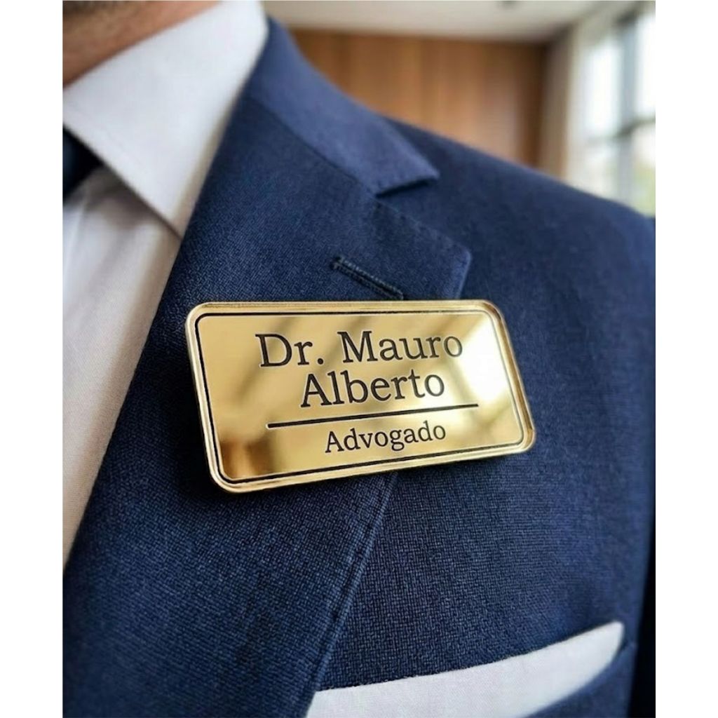 Broche botton acrilico espelhado personalizado