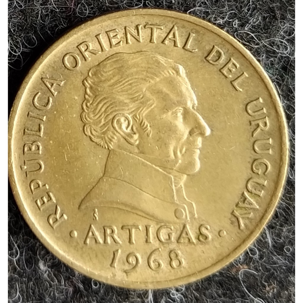 JR-1800 Moeda Uruguai 10 Pesos 1968 -Período Peso Uruguaio 1862-1974