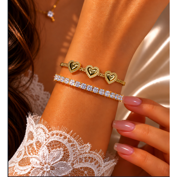 MIX DE PULSEIRA DUPLA DOURADA  FOLHEADA - MIX  PULSEIRA PREMIUM - MIX CHIQUE