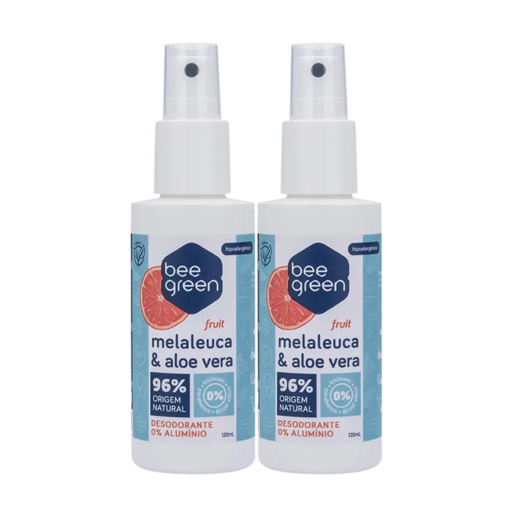 Kit 2 Desodorante Spray Fruit Natural Sem Alumínio Bee Green