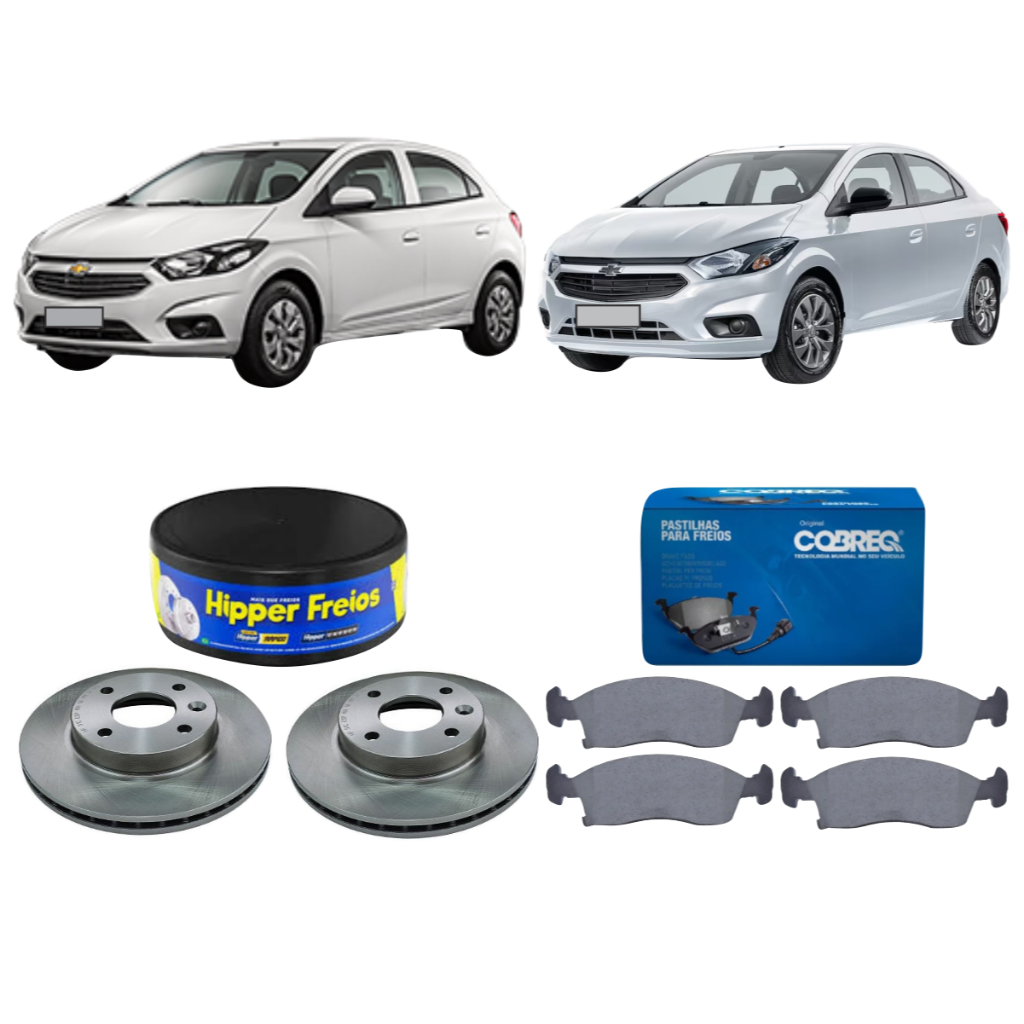 Kit Disco Dianteiro + Pastilha De Freio Joy Plus 1.0 2019 A 2023 Hipper Freios Cobreq