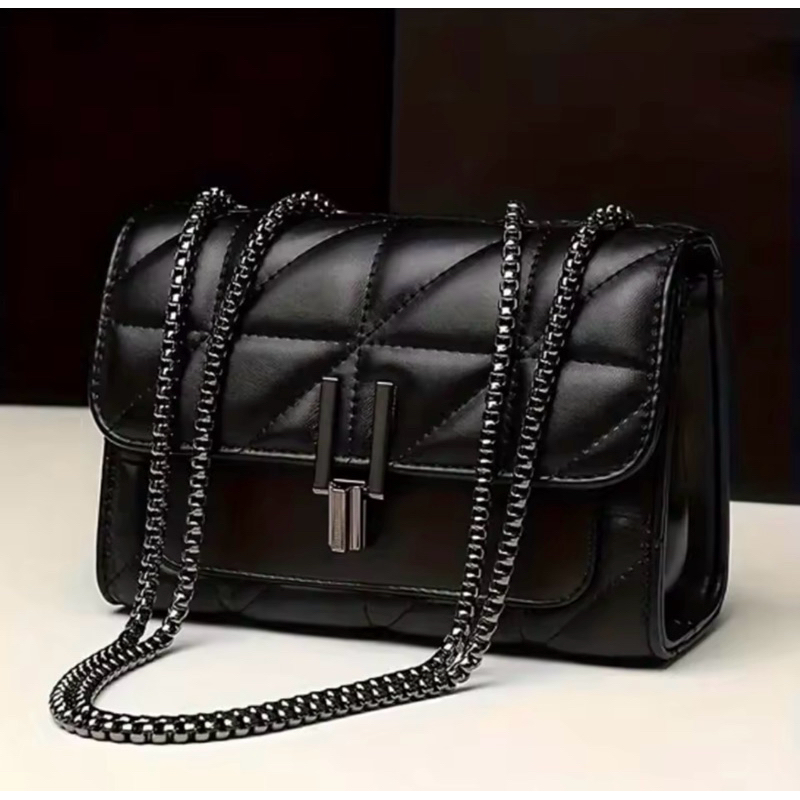 Bolsa Feminina Moderna Pequena Ombro Lateral Com Corrente