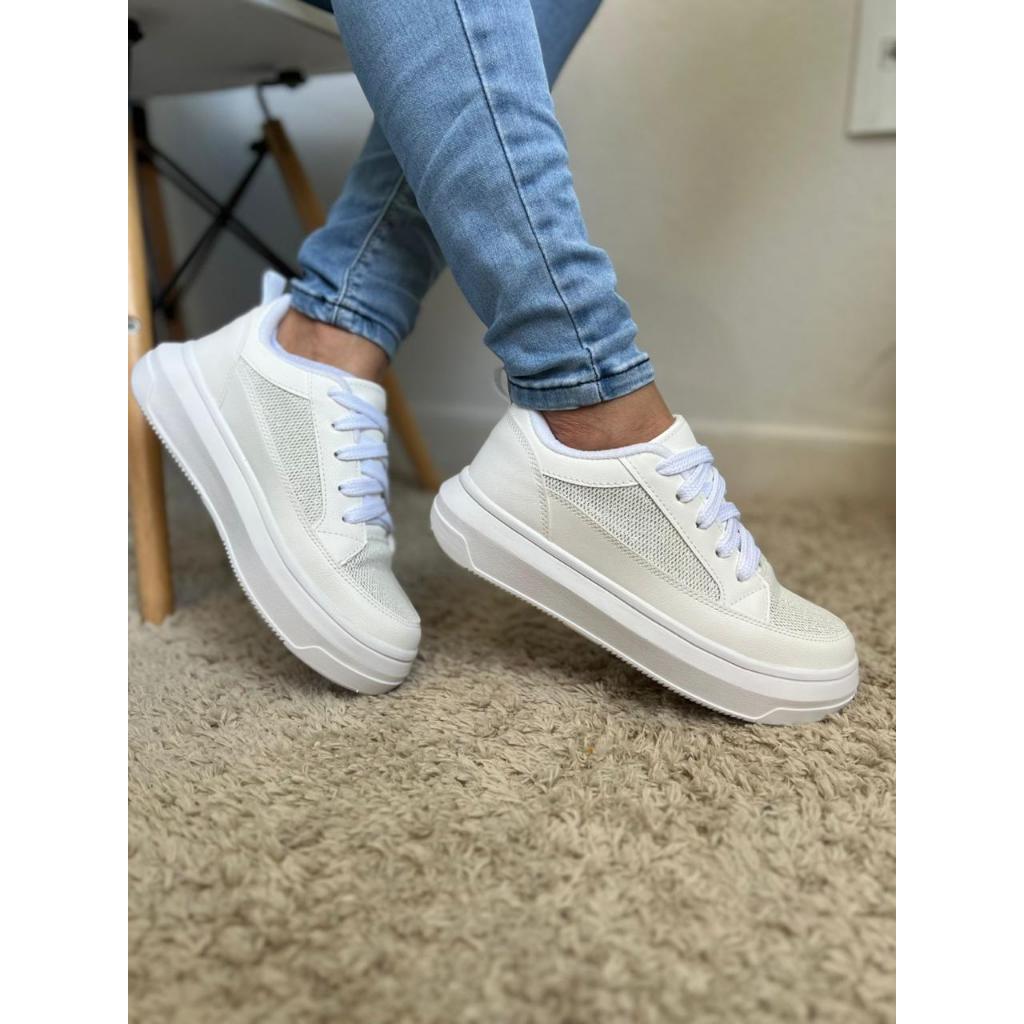 Tenis Casual Feminino Plataforma Confortável Antiderrapante Leve Macio Conforto Estilo dia a dia