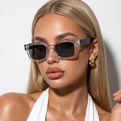 Óculos de Sol Quadrado Acetato Premium Tendencia Verão Praia Retro uv400 Masculino Feminino