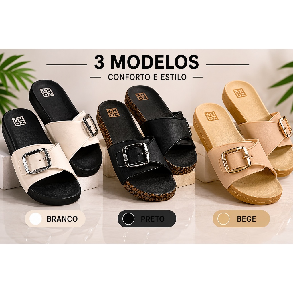 Tamanco Feminino Zaxy Hug Slide 19114