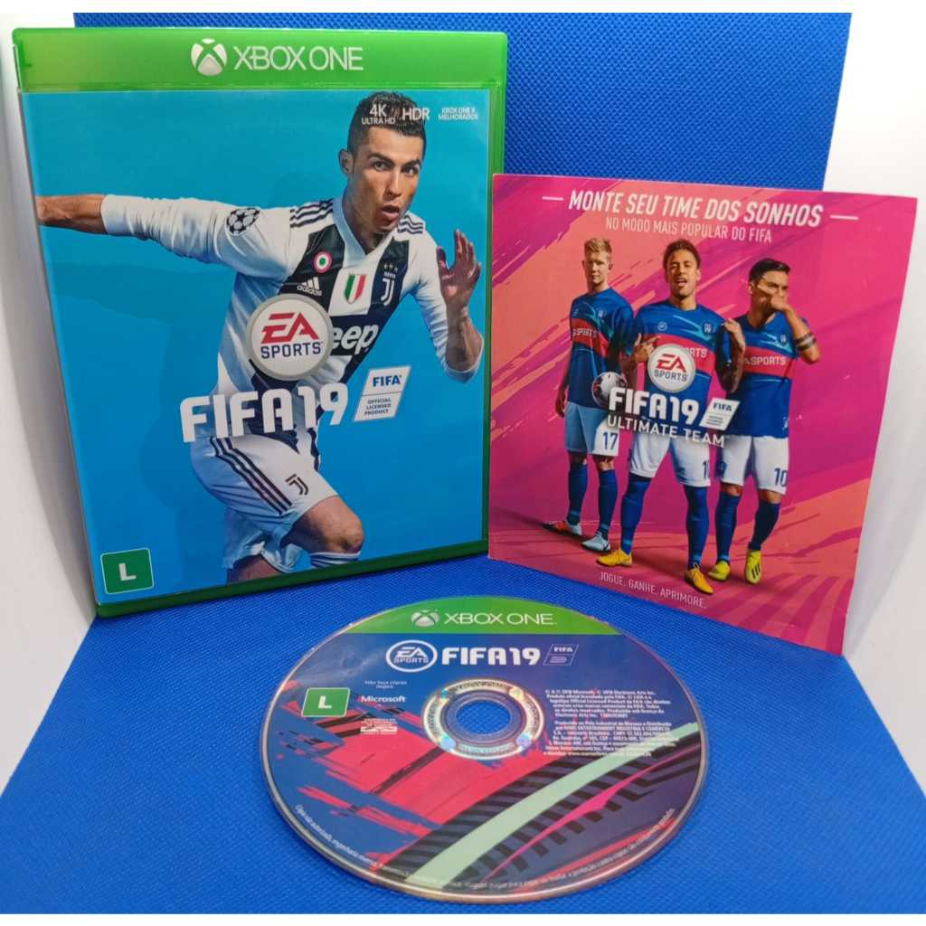 EA Sports FIFA 19 Xbox One - CR7 na Capa Testado e Funcionando Perfeito