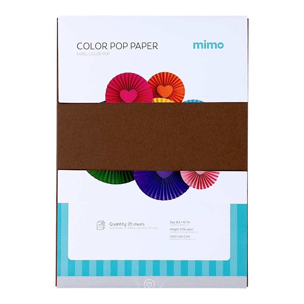 Papel Color Pop Marrom café Mimo - A4 - 180 gr - 25 unds