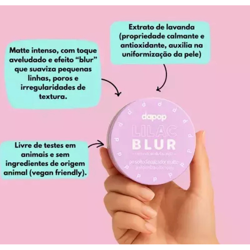 Pó Solto Lilac Blur Dapop - Efeito Blur, Controle de Oleosidade, Alta Fixação