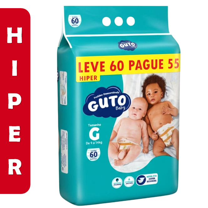 Fralda Guto Baby Hiper G 60 Unidades